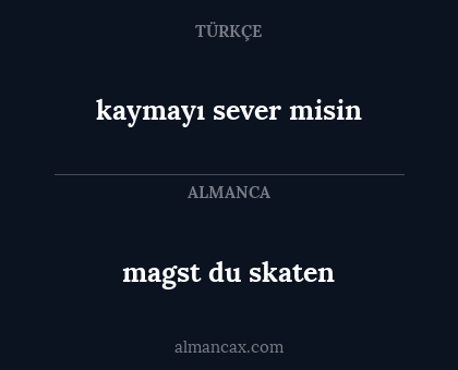 kaymayı sever misin - magst du skaten