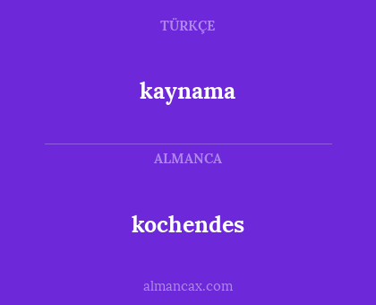 kaynama - kochendes