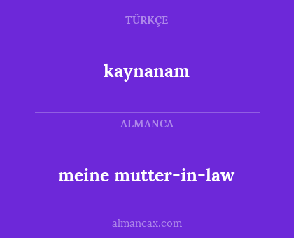 meine mutter-in-law - kaynanam
