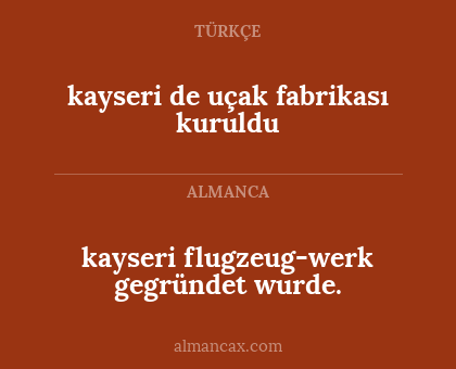kayseri flugzeug-werk gegründet wurde. - kayseri de uçak fabrikası kuruldu