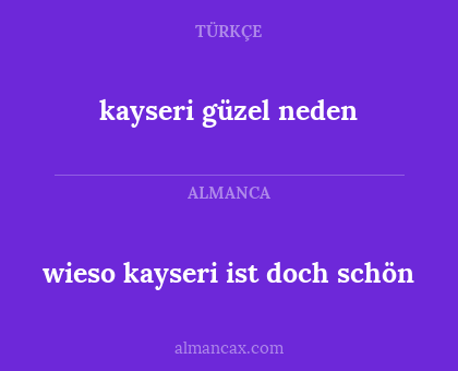 kayseri güzel neden - wieso kayseri ist doch schön