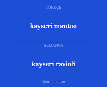 kayseri mantısı - kayseri ravioli