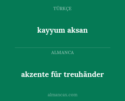 akzente für treuhänder - kayyum aksan