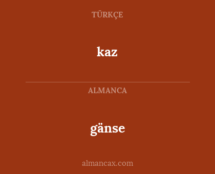 gänse - kaz