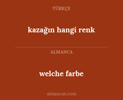 welche farbe - kazağın hangi renk