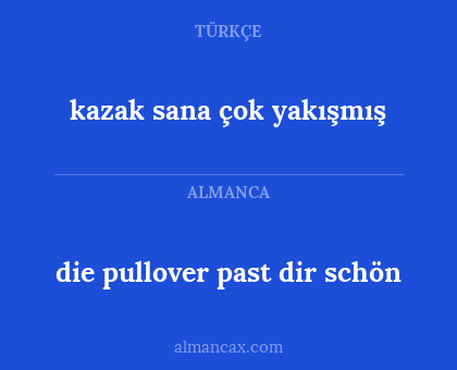 kazak sana çok yakışmış - die pullover past dir schön