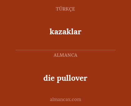 die pullover - kazaklar