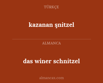 das winer schnitzel - kazanan şnitzel