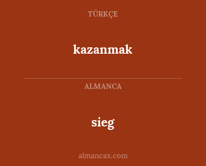 sieg - kazanmak