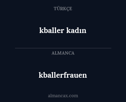 kballerfrauen - kballer kadın