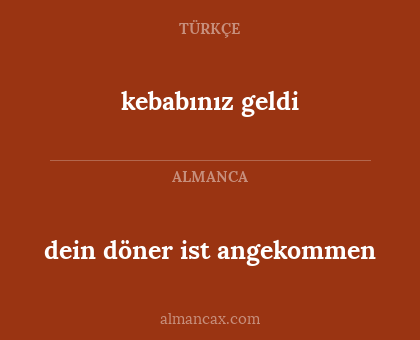 kebabınız geldi - dein döner ist angekommen