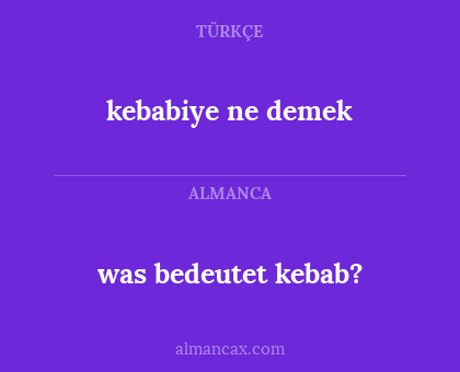 kebabiye ne demek - was bedeutet kebab?