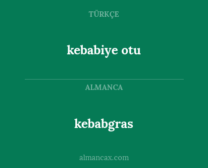 kebabiye otu - kebabgras