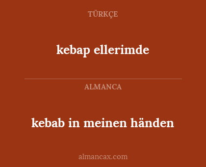kebab in meinen händen - kebap ellerimde