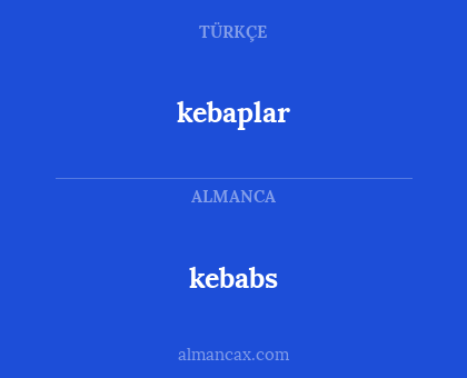 kebabs - kebaplar