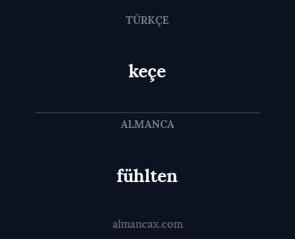 fühlten - keçe