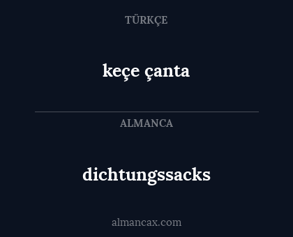 dichtungssacks - keçe çanta