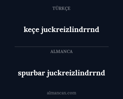 keçe juckreizlindrrnd - spurbar juckreizlindrrnd
