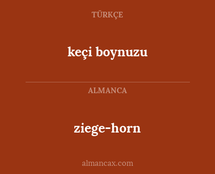 ziege-horn - keçi boynuzu