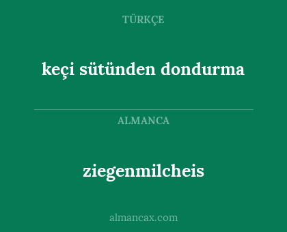keçi sütünden dondurma - ziegenmilcheis