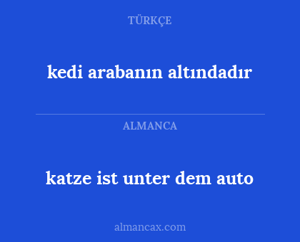 katze ist unter dem auto - kedi arabanın altındadır
