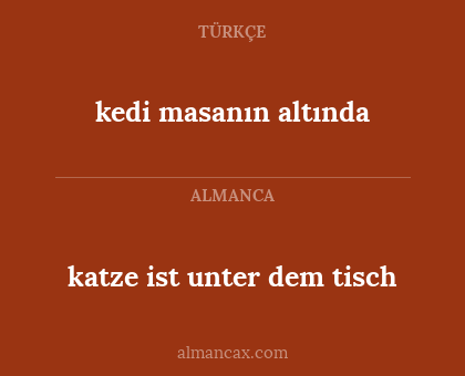 katze ist unter dem tisch - kedi masanın altında