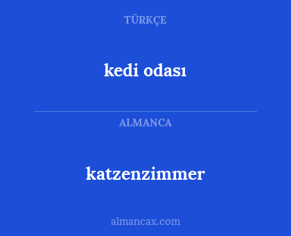 katzenzimmer - kedi odası