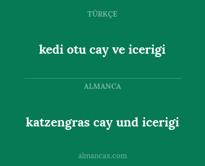 kedi otu cay ve icerigi - katzengras cay und icerigi
