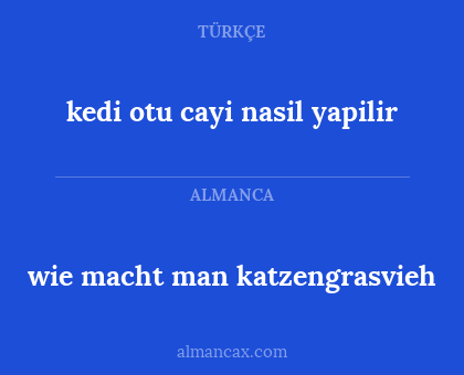 wie macht man katzengrasvieh - kedi otu cayi nasil yapilir
