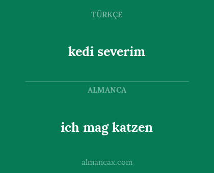 kedi severim - ich mag katzen
