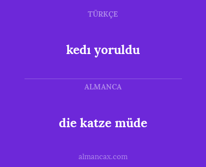 die katze müde - kedı yoruldu