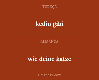 kedin gibi - wie deine katze