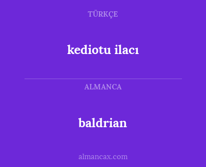 baldrian - kediotu ilacı