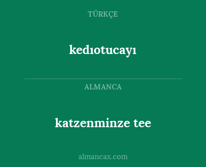 katzenminze tee - kedıotucayı