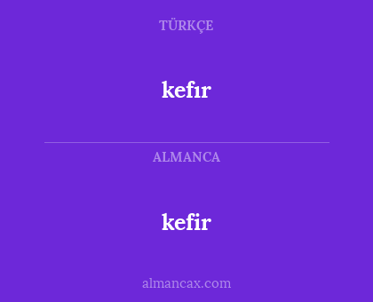 kefır - kefir