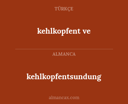 kehlkopfent ve - kehlkopfentsundung