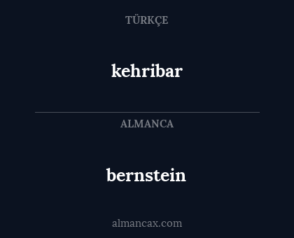 kehribar - bernstein