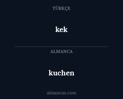 kek - kuchen