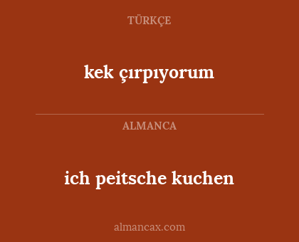 ich peitsche kuchen - kek çırpıyorum