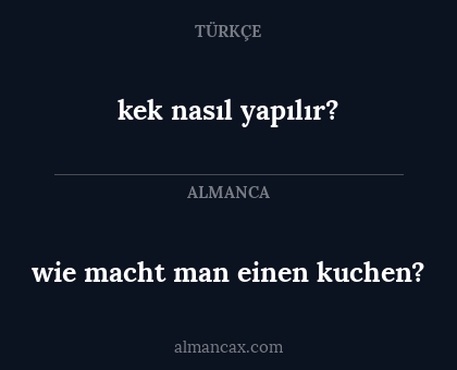 kek nasıl yapılır? - wie macht man einen kuchen?
