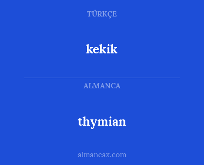 thymian - kekik