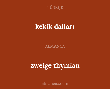 kekik dalları - zweige thymian