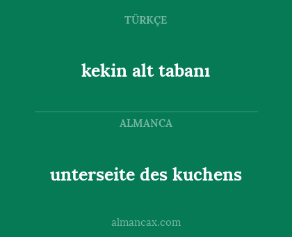 kekin alt tabanı - unterseite des kuchens