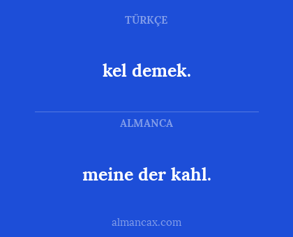 meine der kahl. - kel demek.