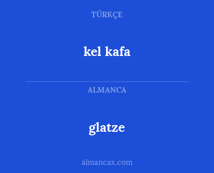glatze - kel kafa