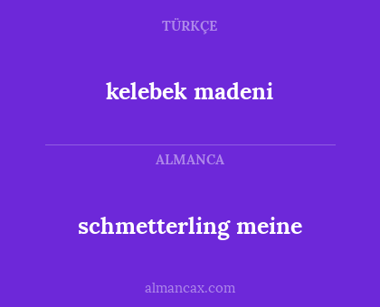 schmetterling meine - kelebek madeni