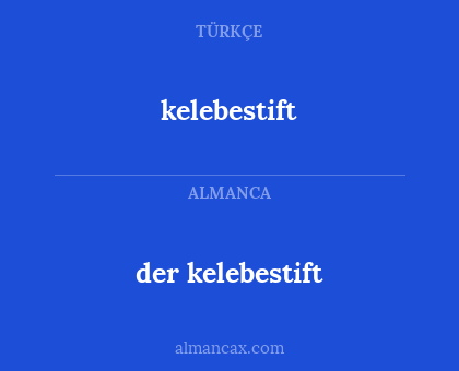 kelebestift - der  kelebestift