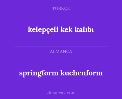 kelepçeli kek kalıbı - springform kuchenform