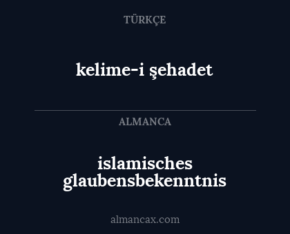 kelime-i şehadet - islamisches glaubensbekenntnis