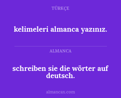 kelimeleri almanca yazınız. - schreiben sie die wörter auf deutsch.